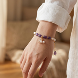 Amethyst and Baroque Pearl Bracelet