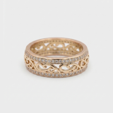 Rose Gold Filigree Pave Ring