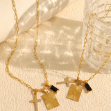 3-in-1 Charm Gold Necklace