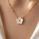 Cherry Blossom Mother of Pearl Necklace