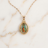 Our Lady Colour Medallion Necklace