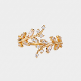 Marquise Leaf Branch Gold Ring
