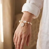 Baroque Pearl Faith Charm Bracelet