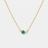 Green Crystal and Pearl Necklace