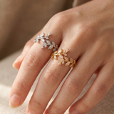 Leaf Branch Two Ring Set