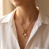 Gold Fish and Chilli Charm Necklace