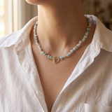 Raw Ocean Stone Toggle Necklace