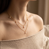Double Layer Rice Pearl Necklace