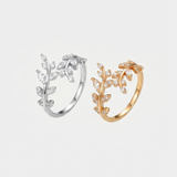 Marquise Leaf Branch Gold Ring