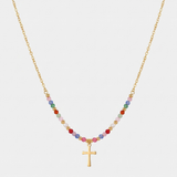 Simple Gold Cross Chain Necklace