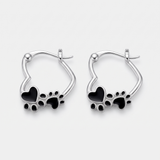Women’s Black Enamel Heart Huggie Earrings - Eleanor