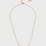 Pearl and Cuban Chain Necklace
