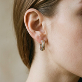 Women’s Two Tone Hoop Earrings - Eleanor