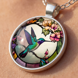 Women’s Hummingbird Glass Pendant Necklace - Eleanor