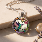 Women’s Hummingbird Glass Pendant Necklace - Eleanor