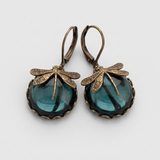 Women’s Antique Gold Dragonfly Earrings - Eleanor