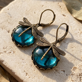 Women’s Antique Gold Dragonfly Earrings - Eleanor