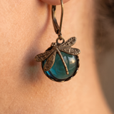 Women’s Antique Gold Dragonfly Earrings - Eleanor