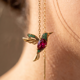 Women’s Hummingbird Earrings with Zirconia - Eleanor