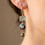 Women’s Green Stone Drop Earrings - Eleanor