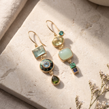 Women’s Green Stone Drop Earrings - Eleanor