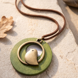 Women’s Wooden Bird Pendant Necklace - Eleanor