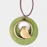 Women’s Wooden Bird Pendant Necklace - Eleanor