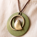 Women’s Wooden Bird Pendant Necklace - Eleanor