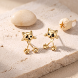 Women’s Gold Plated Cat Paw Earrings - Eleanor