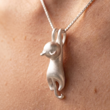 Women’s Sterling Silver Cat Pendant Necklace - Eleanor