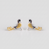 Women’s Two Tone Bird Stud Earrings - Eleanor