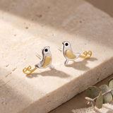 Women’s Two Tone Bird Stud Earrings - Eleanor