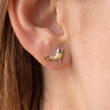 Women’s Two Tone Bird Stud Earrings - Eleanor
