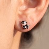 Women’s Cow Stud Earrings - Eleanor