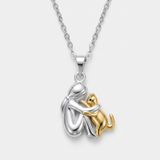 Women’s Gold Cat Hug Pendant Necklace - Eleanor