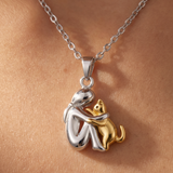 Women’s Gold Cat Hug Pendant Necklace - Eleanor
