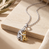 Women’s Gold Cat Hug Pendant Necklace - Eleanor