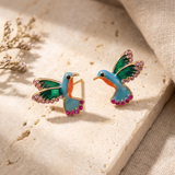 Women’s Crystal Hummingbird Earrings - Eleanor
