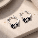 Women’s Black Enamel Heart Huggie Earrings - Eleanor