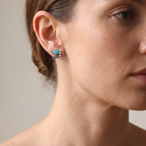 Women’s Silver Plated Turquoise Dragonfly Stud Earrings - Eleanor