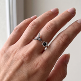Women’s Adjustable Silver Plated Hummingbird Ring - Eleanor