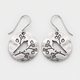 Women’s Silver Bird Medallion Drop Earrings - Eleanor