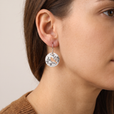 Women’s Silver Bird Medallion Drop Earrings - Eleanor