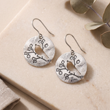 Women’s Silver Bird Medallion Drop Earrings - Eleanor