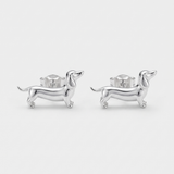 Women’s Sterling Silver Dachshund Stud Earrings - Eleanor