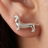 Women’s Sterling Silver Dachshund Stud Earrings - Eleanor