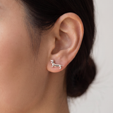Women’s Sterling Silver Dachshund Stud Earrings - Eleanor