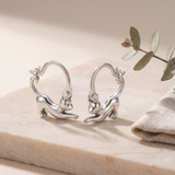 Women’s Sterling Silver Cat Hoop Earrings - Eleanor