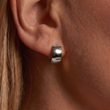 Women’s Small Stainless Steel Hoop Earrings - Eleanor